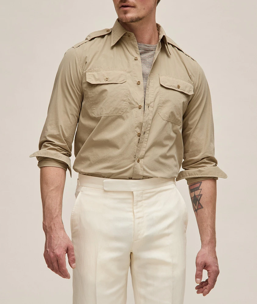 Asford Brushed Poplin Cotton Sport Shirt