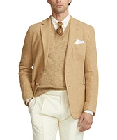 Textured Herringbone Linen, Silk & Wool Sport Jacket
