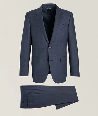 Sartorial Multiseason Windowpane Milano Wool Suit