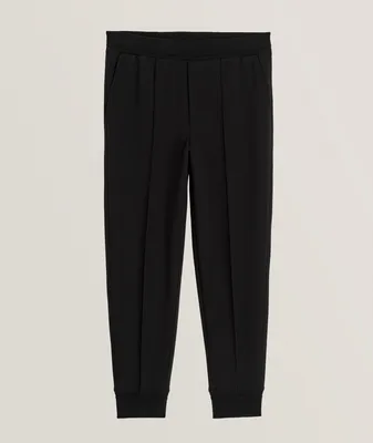 Pleated Stretch-Cotton Joggers