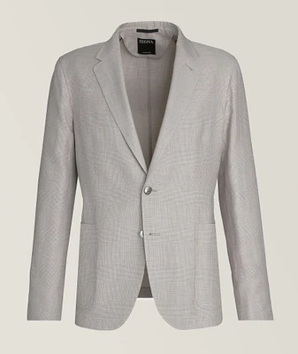 Prince of Wales Wool, Linen & Silk Sport Jacket