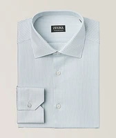 Striped Crossover Blend Dress Shirt