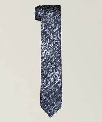 Floral Jacquard Silk Tie
