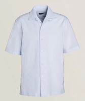 Textured Pure Cotton Camp Shirt