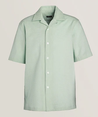Textured Pure Cotton Camp Shirt