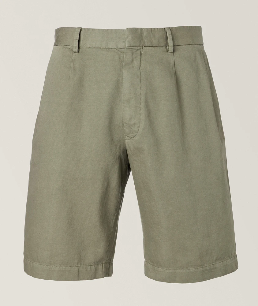 Cotton-Linen Summer Chino Shorts