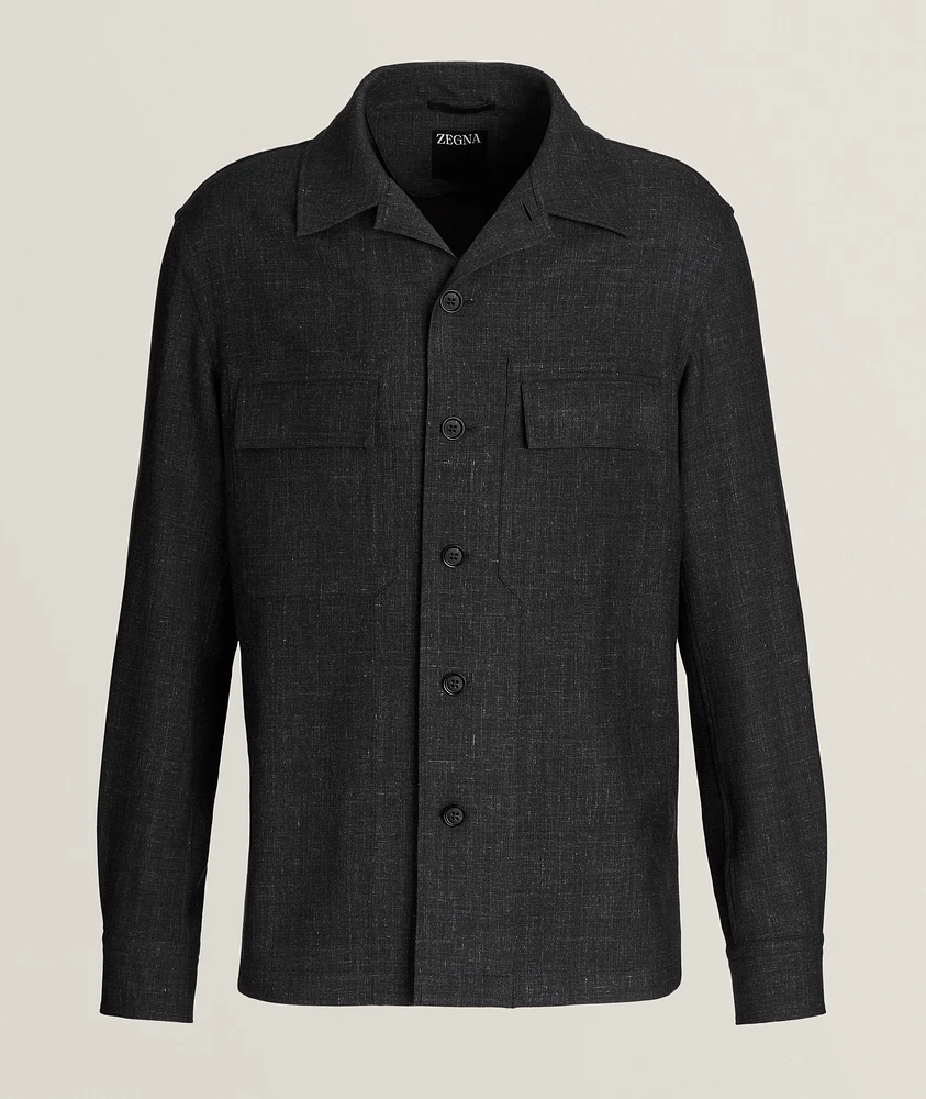 Oasi Cashmere-Linen Overshirt