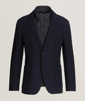 High Performance Jersey Wool-Blend Down Jacket