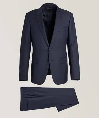 City Multiseason Tonal Pinstripe Stretch-Wool Suit