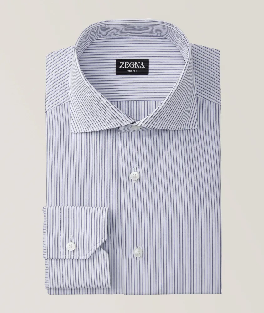 Trofeo Comfort Finely Striped Dress Shirt