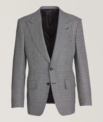 Atticus Prince Of Wales Wool, Silk & Linen Sport Jacket