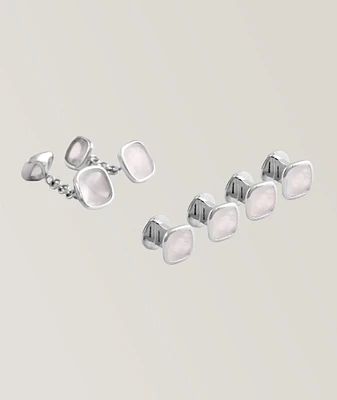 Moonstone Square Stud Set