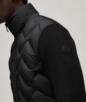 Quilted Mixed Material Down Jacket