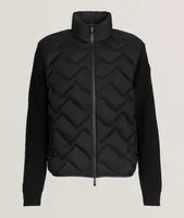 Quilted Mixed Material Down Jacket