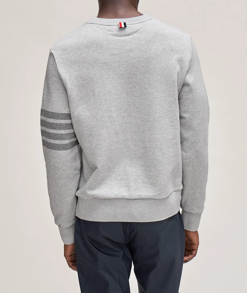 Tonal 4-Bar Weighted Cotton Sweatshirt