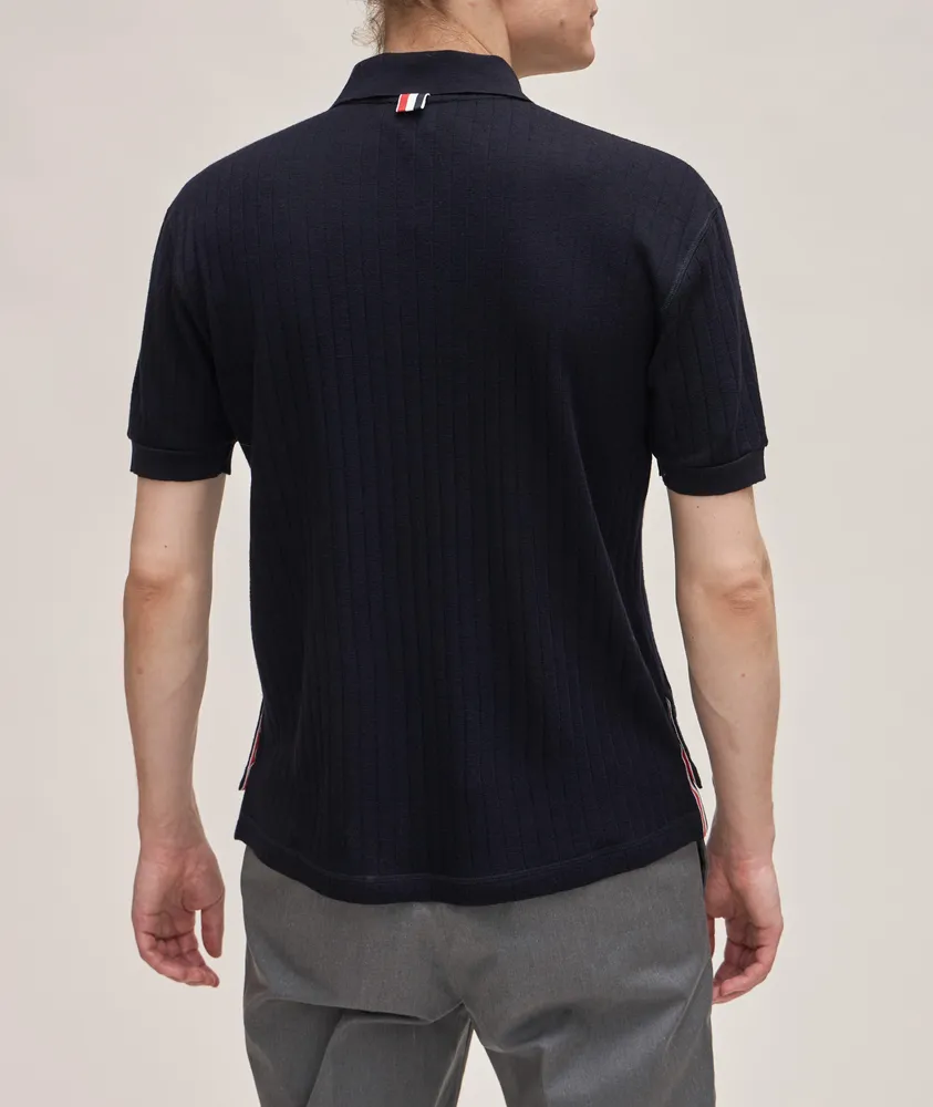 Ribbed Wool Polo