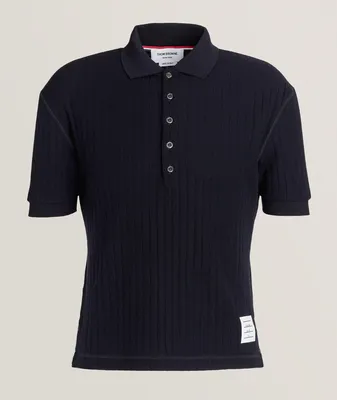 Ribbed Wool Polo