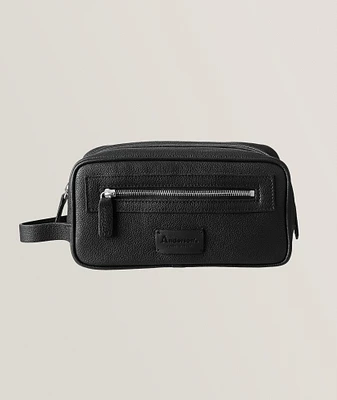 Grained Leather Toiletry Bag