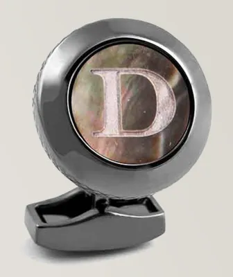 'D' Engraved Personal Letter Cufflink