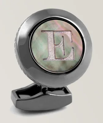 'E' Engraved Personal Letter Cufflink