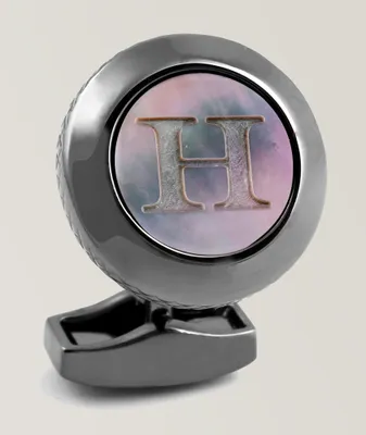 'H' Engraved Personal Letter Cufflink