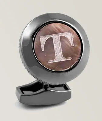 'T' Engraved Personal Letter Cufflink
