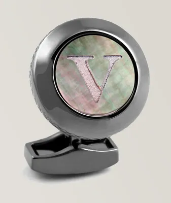 'V' Engraved Personal Letter Cufflink