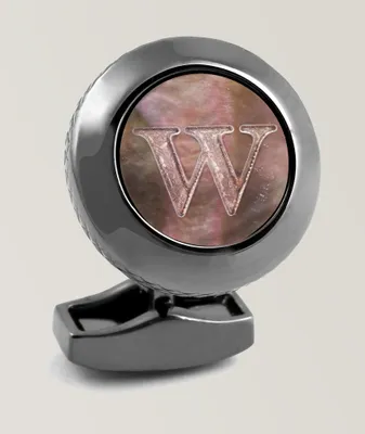 'W' Engraved Personal Letter Cufflink