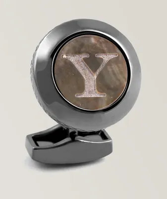 'Y' Engraved Personal Letter Cufflink