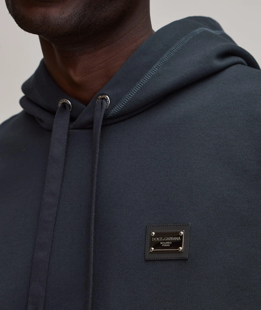 Essential Collection Logo Plaque Hooded Sweater