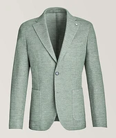 Stitched Jersey Linen-Cotton Sport Jacket