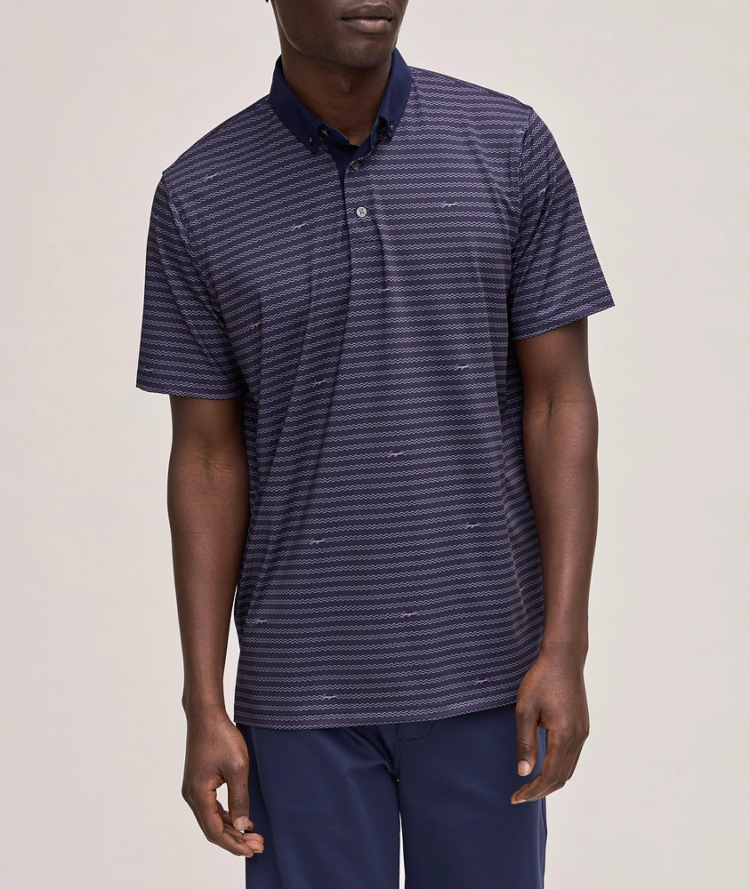 Wind & Water Symbol Stretch-Fabric Golf Polo