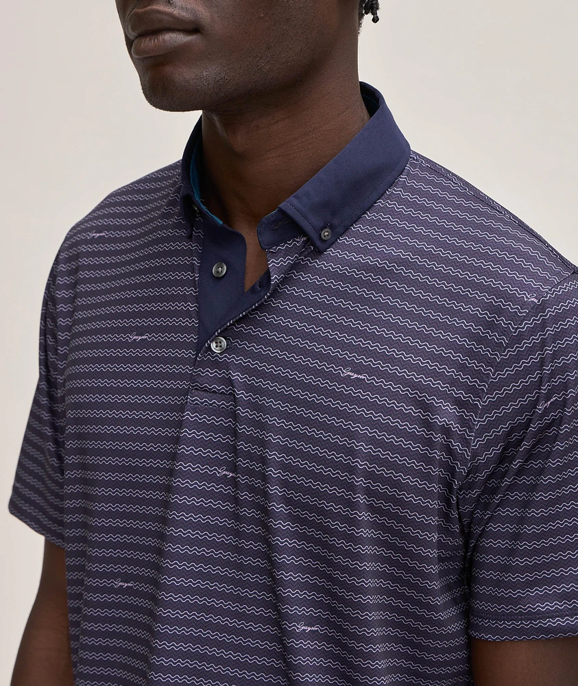 Wind & Water Symbol Stretch-Fabric Golf Polo