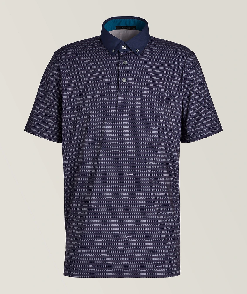 Wind & Water Symbol Stretch-Fabric Golf Polo