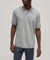 Mélange Cotton, Linen & Silk Knit Polo