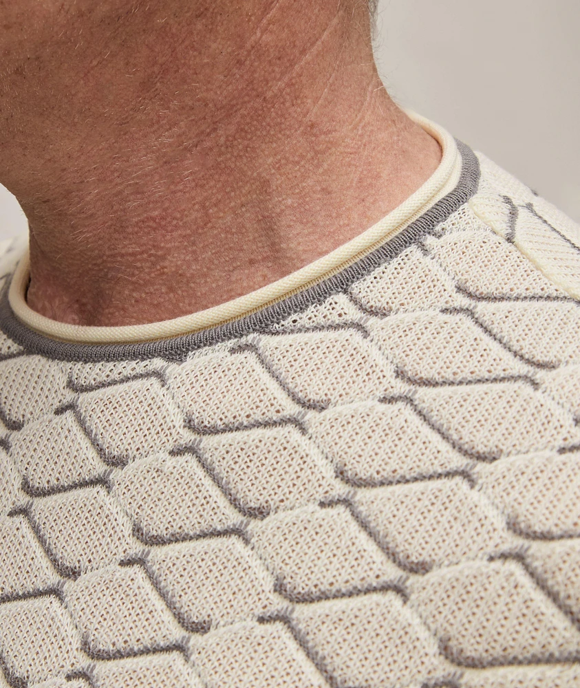 Geometric Cotton-Blend Sweater