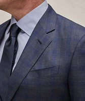 Soft Collection Windowpane Wool-Silk Suit