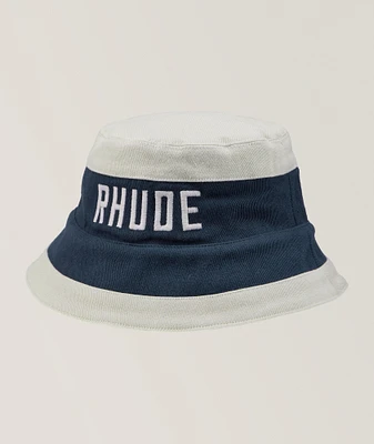 Logo Embroidered Two-Tone Bucket Hat