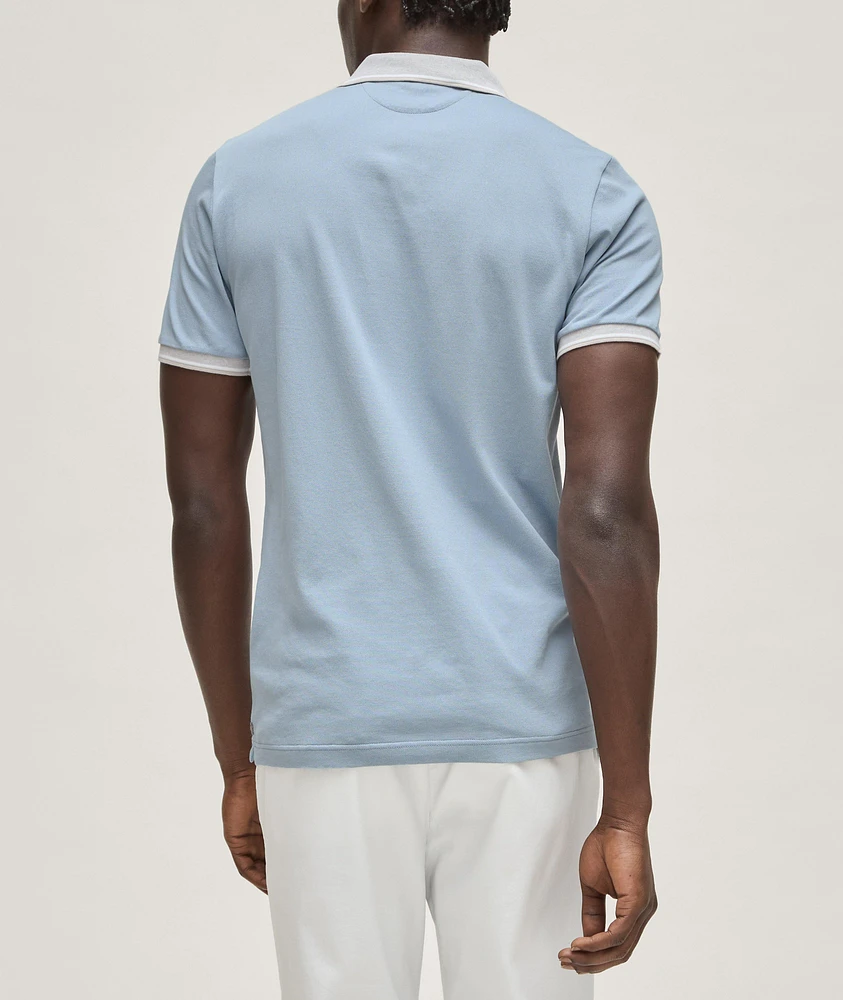 Contrast Tipped Cotton Polo