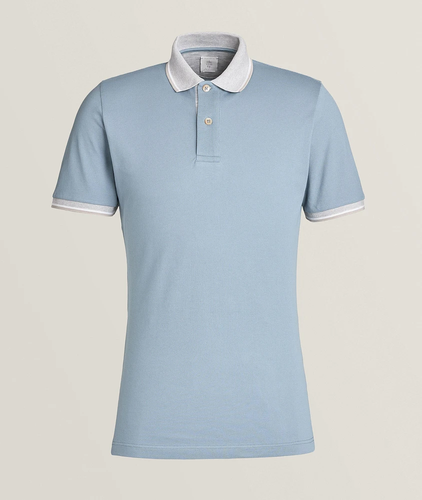 Contrast Tipped Cotton Polo