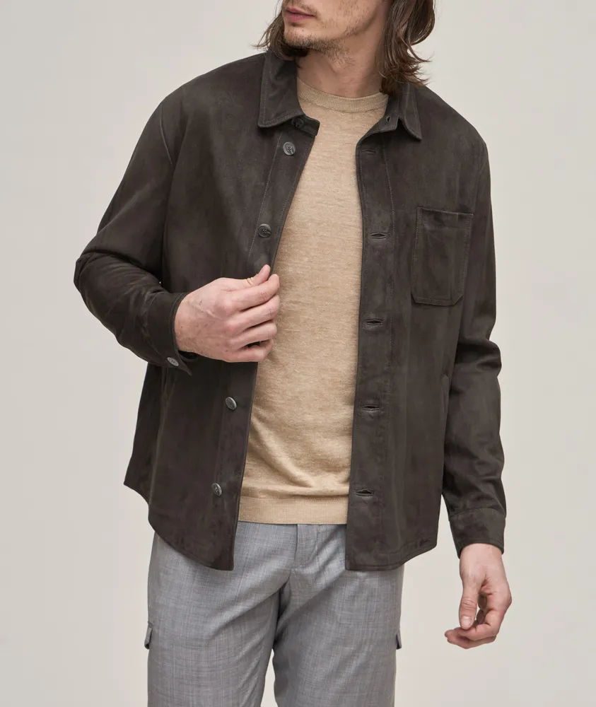 Brera Suede-Leather Overshirt