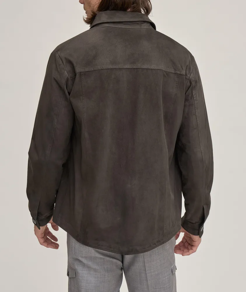 Brera Suede-Leather Overshirt