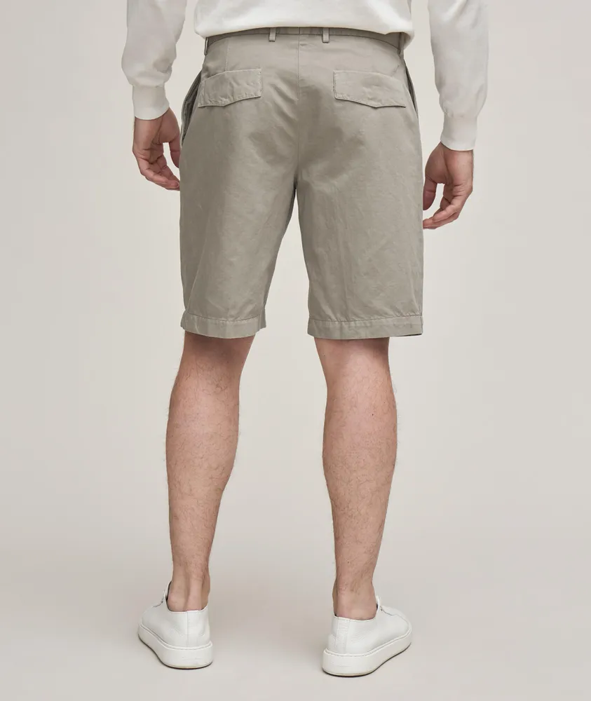 Cotton-Linen Chino Shorts