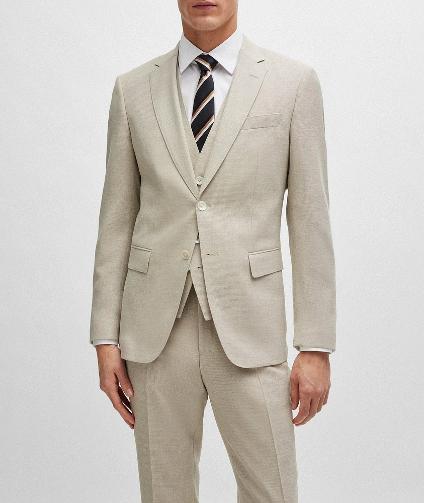 Hopsack Weave Wool-Blend Suit