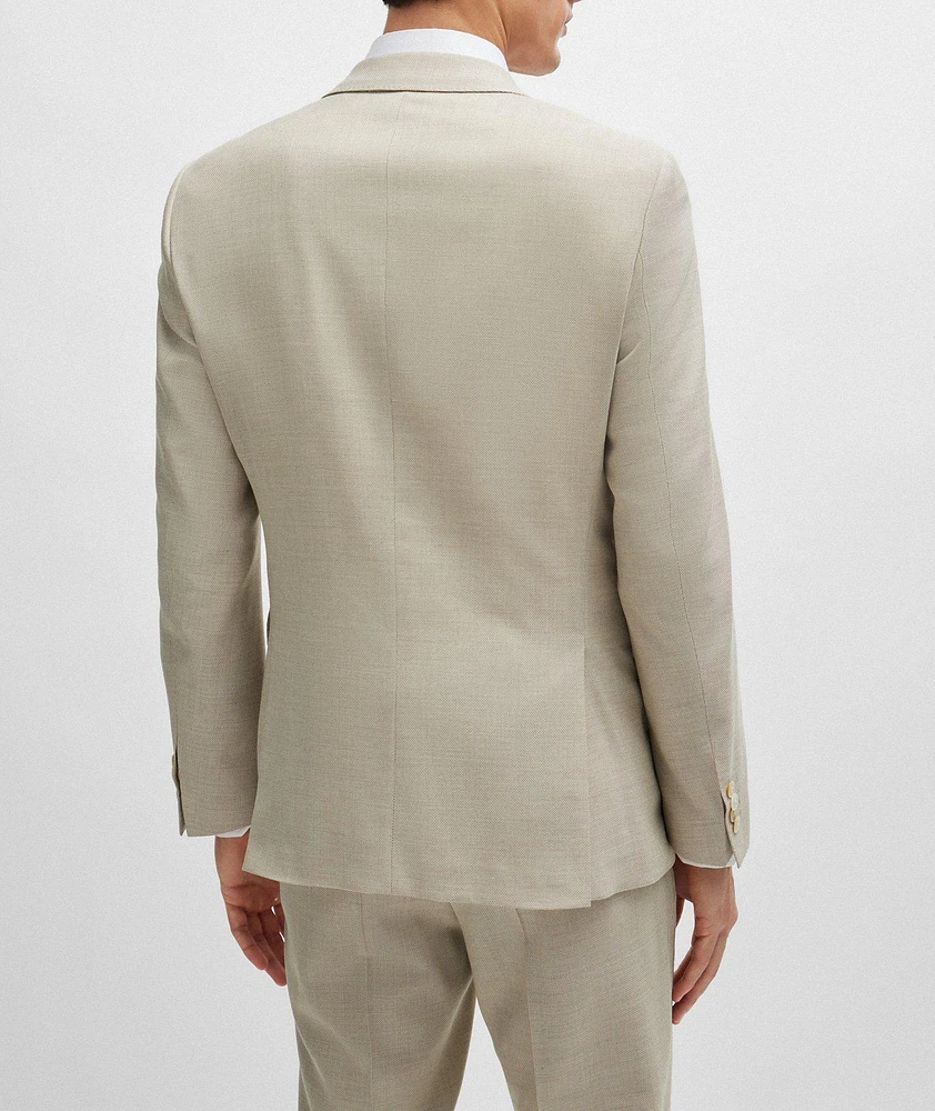 Hopsack Weave Wool-Blend Suit