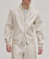 Hanry Striped Italian Linen-Cotton Jacket