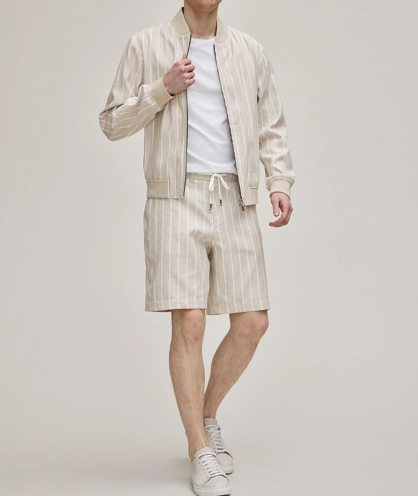 Hanry Striped Italian Linen-Cotton Jacket