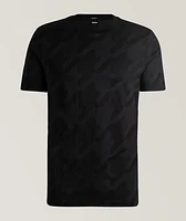 Houndstooth Jacquard Mercerized Cotton T-Shirt