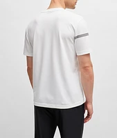 Branded Stripe Active Stretch Cotton-Blend T-Shirt