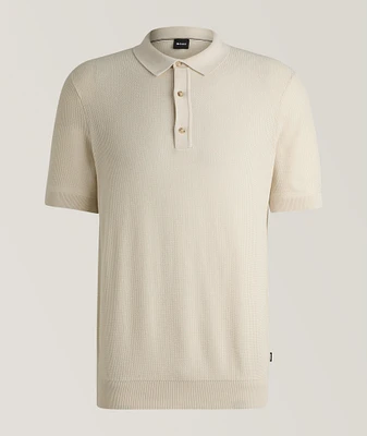 Ribbed Cotton-Lyocell Polo